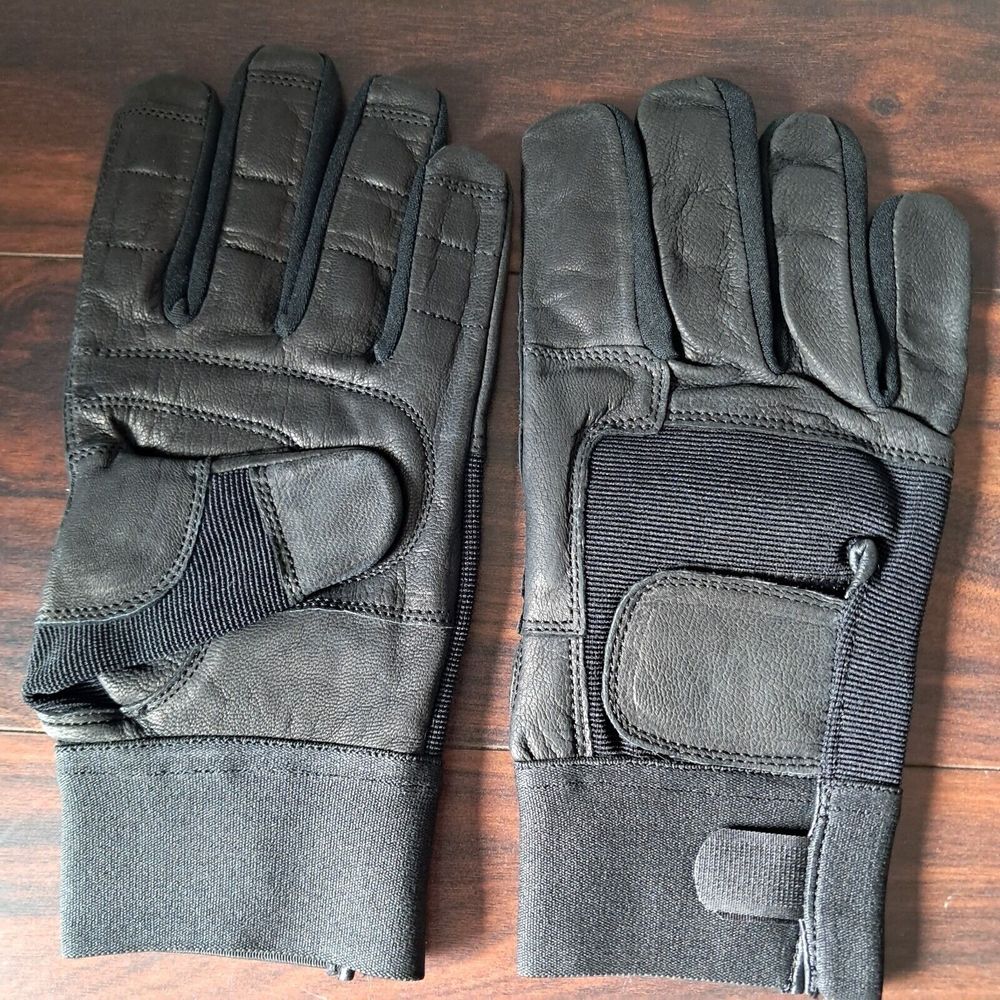 Work or Tactical Gloves - Medium, Black, Flexible, Durable‎ Material for All-Day